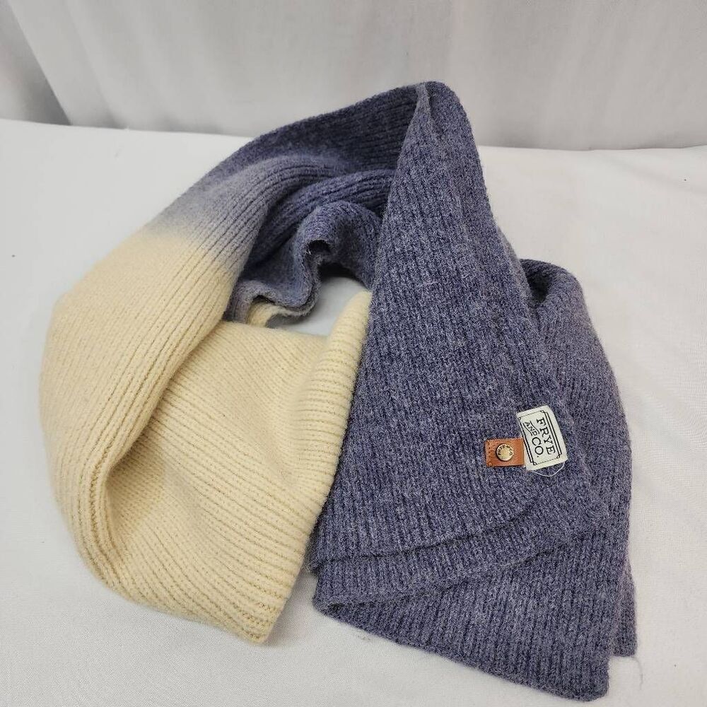 Frye & Co Dip Dye Scarf Wrap Cold Weather Blue Scarf New without tags